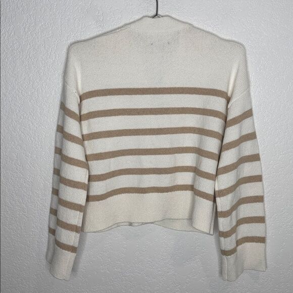 NWT Rails Geneva Striped Cotton-Blend Cardigan Sand Stripe XXS OVERSIZED - Picture 6 of 14